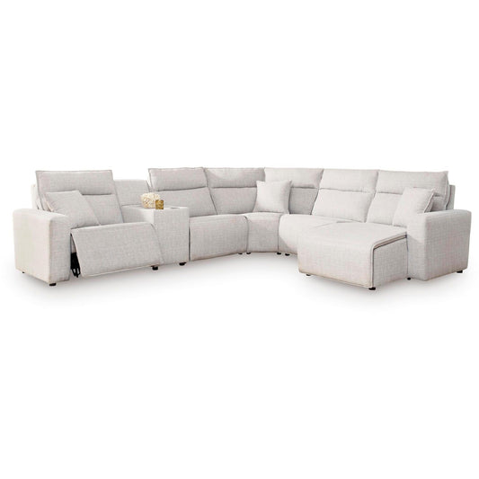Signature Design by Ashley ModMax II 65907S6 6 pc Power Reclining Sectional with Chaise and Console - American Furniture of Slidell