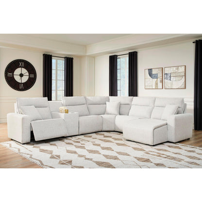 Signature Design by Ashley ModMax II 65907S6 6 pc Power Reclining Sectional with Chaise and Console - American Furniture of Slidell