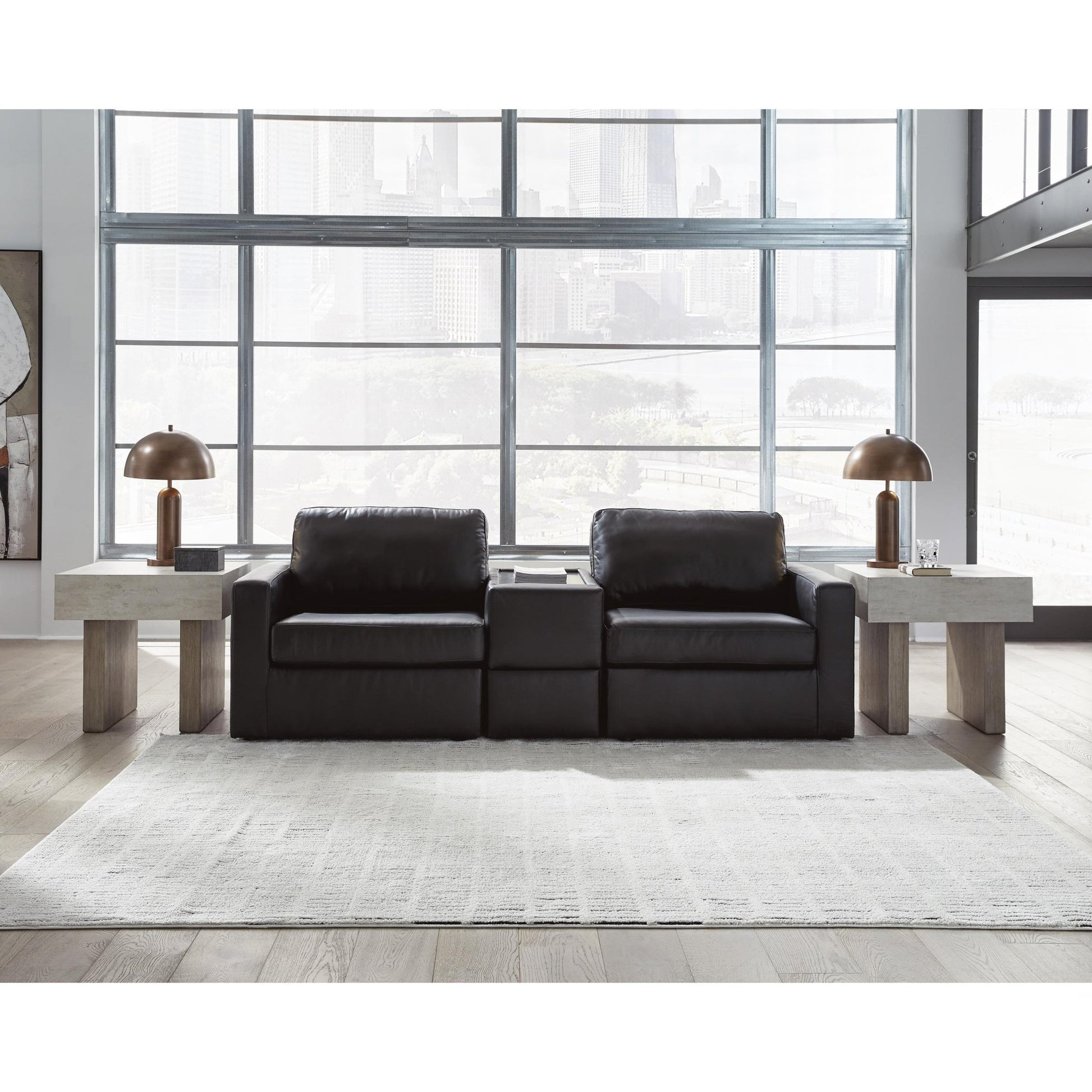 Signature Design by Ashley ModMax II 74305S3 3 pc Sectional Sofa with Storage Console - American Furniture of Slidell