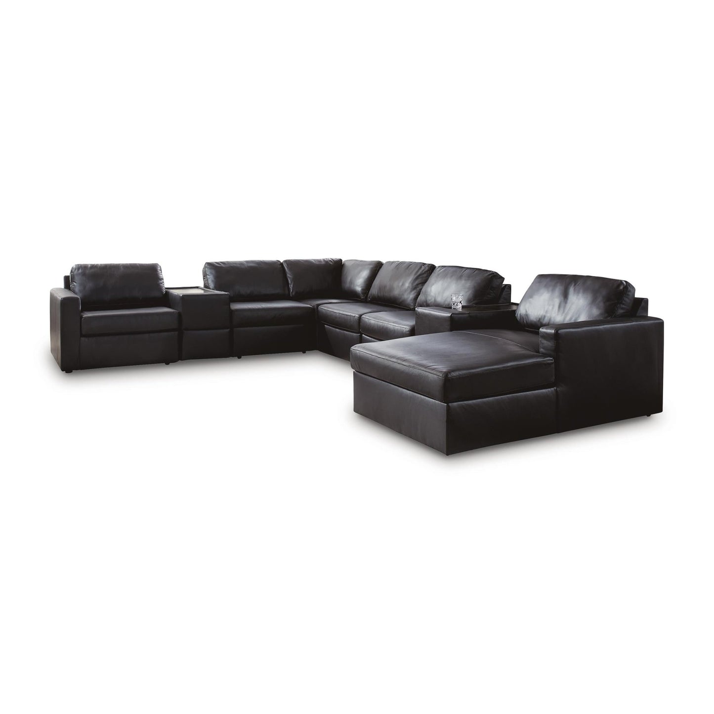 Signature Design by Ashley ModMax II 74305S42 8 pc Sectional with Chaise and Storage Consoles - American Furniture of Slidell