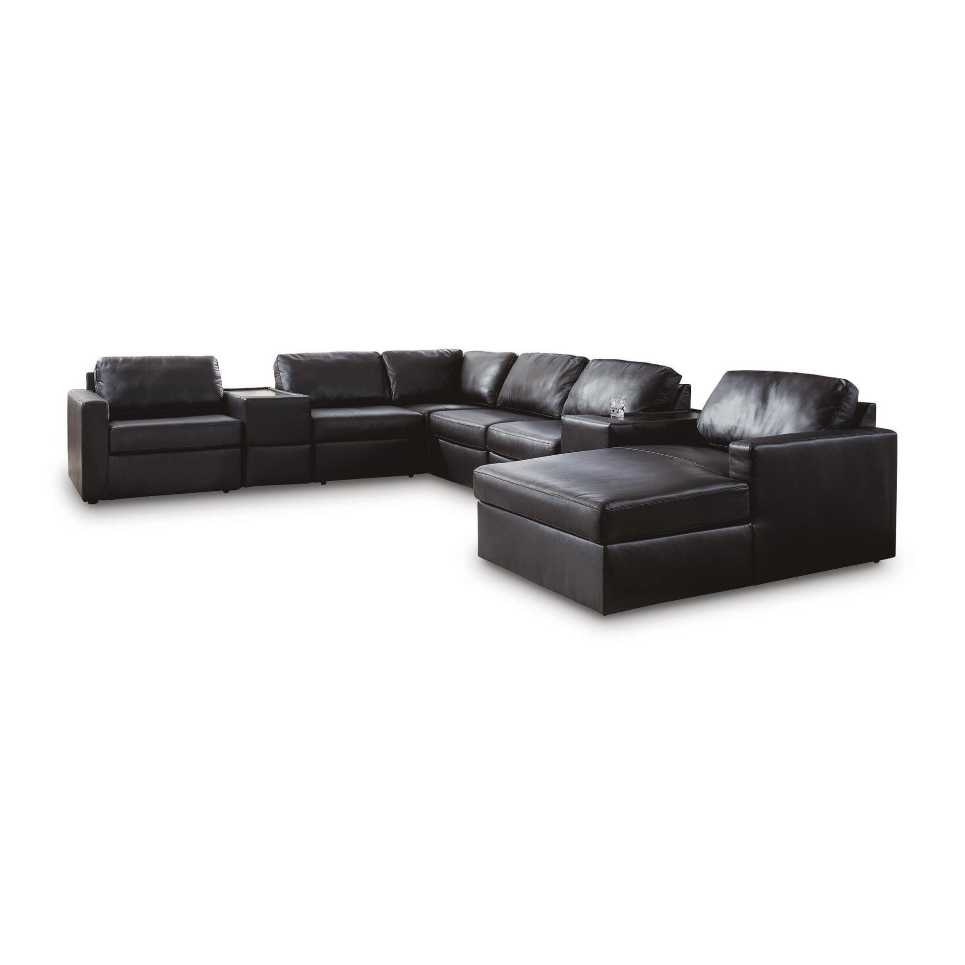 Signature Design by Ashley ModMax II 74305S42 8 pc Sectional with Chaise and Storage Consoles - American Furniture of Slidell