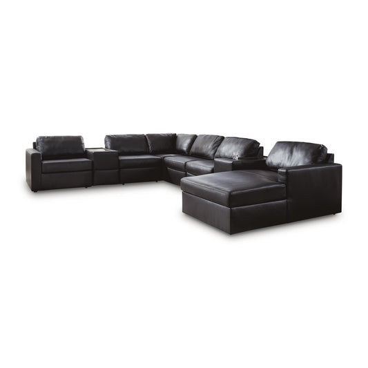 Signature Design by Ashley ModMax II 74305S42 8 pc Sectional with Chaise and Storage Consoles - American Furniture of Slidell