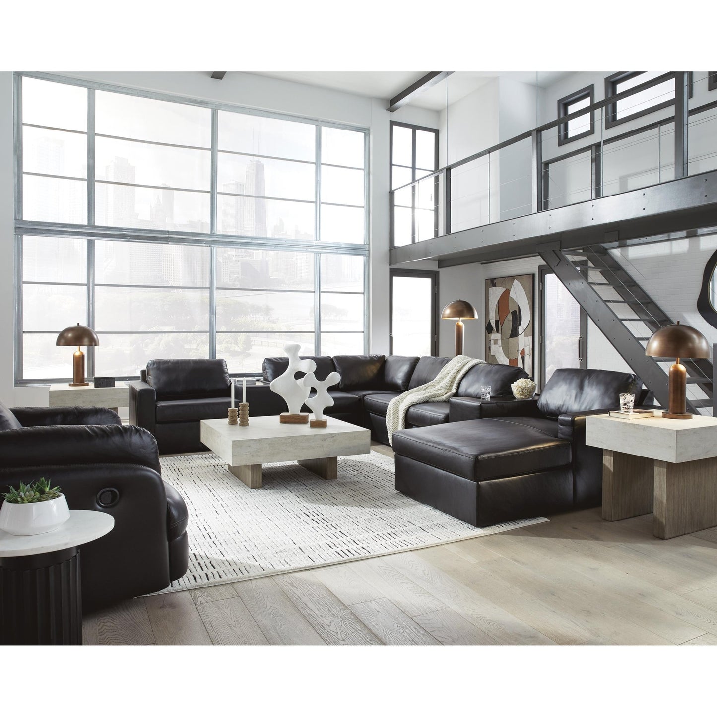 Signature Design by Ashley ModMax II 74305S42 8 pc Sectional with Chaise and Storage Consoles - American Furniture of Slidell