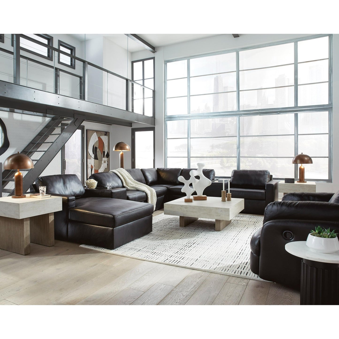 Signature Design by Ashley ModMax II 74305S43 8 pc Sectional with Chaise and Storage Consoles - American Furniture of Slidell