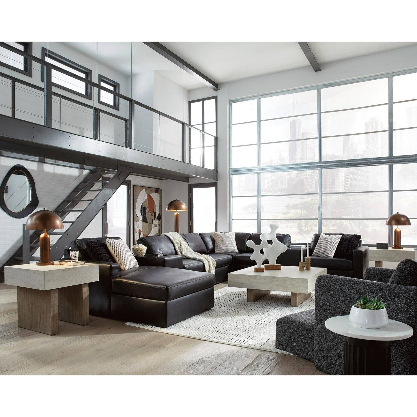 Signature Design by Ashley ModMax II 74305S43 8 pc Sectional with Chaise and Storage Consoles - American Furniture of Slidell