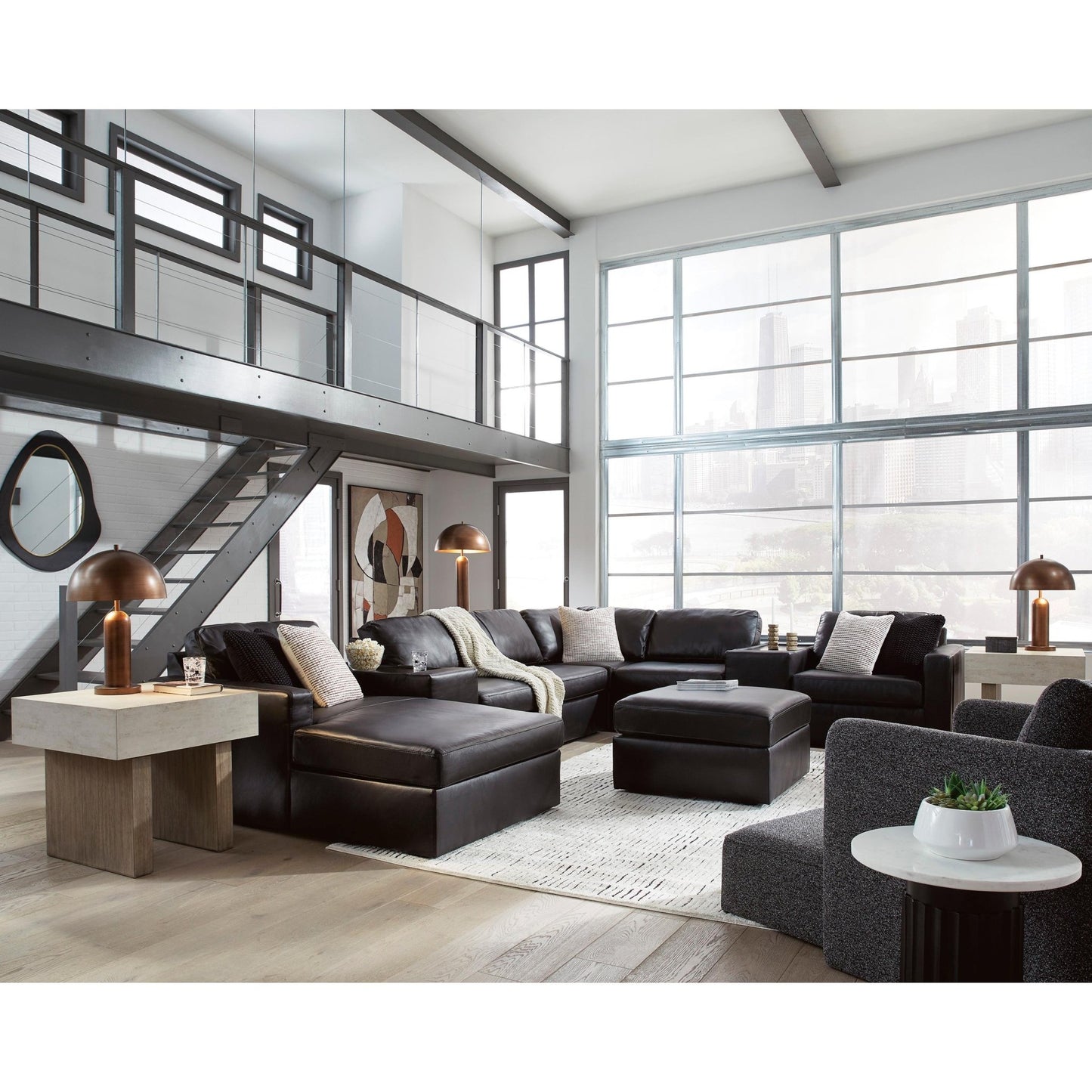 Signature Design by Ashley ModMax II 74305S43 8 pc Sectional with Chaise and Storage Consoles - American Furniture of Slidell