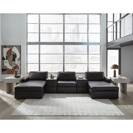 Signature Design by Ashley ModMax II 74305S44 5 pc Double Chaise Sectional with Storage Consoles - American Furniture of Slidell