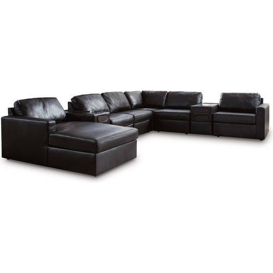 Signature Design by Ashley ModMax II 74305S47 8 pc Sectional with Chaise and Audio Consoles - American Furniture of Slidell