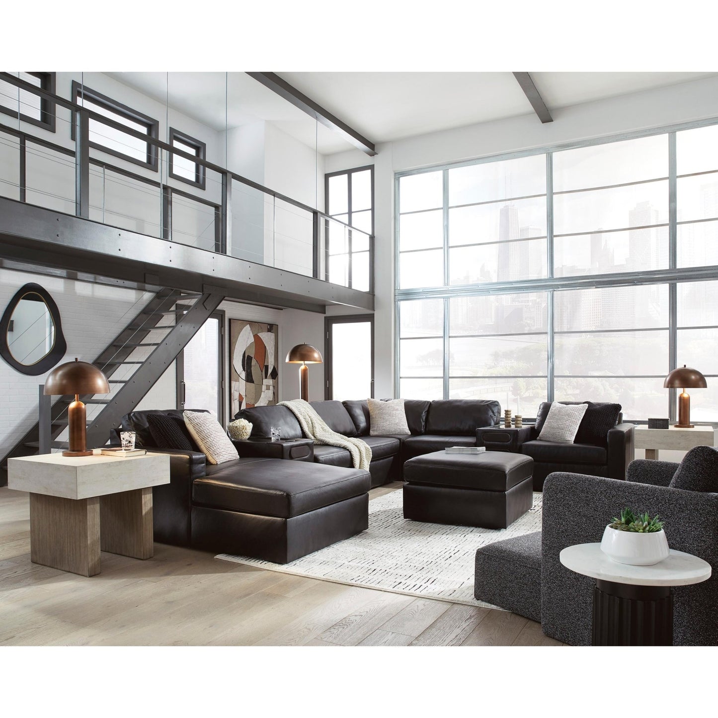Signature Design by Ashley ModMax II 74305S47 8 pc Sectional with Chaise and Audio Consoles - American Furniture of Slidell