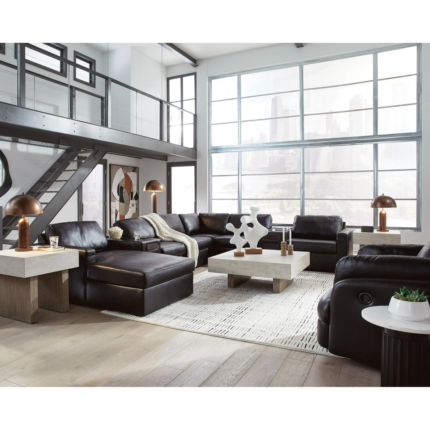Signature Design by Ashley ModMax II 74305S47 8 pc Sectional with Chaise and Audio Consoles - American Furniture of Slidell
