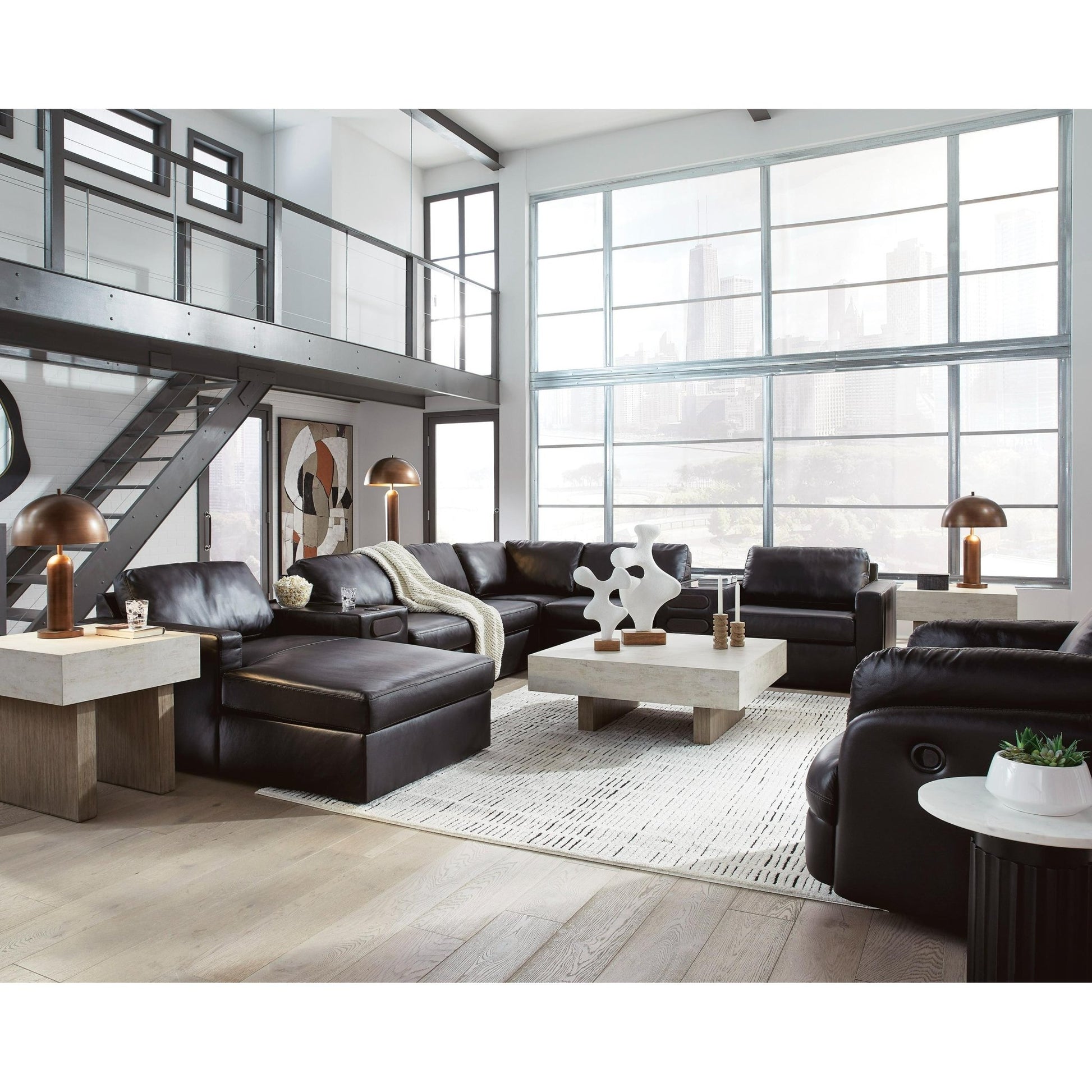 Signature Design by Ashley ModMax II 74305S47 8 pc Sectional with Chaise and Audio Consoles - American Furniture of Slidell