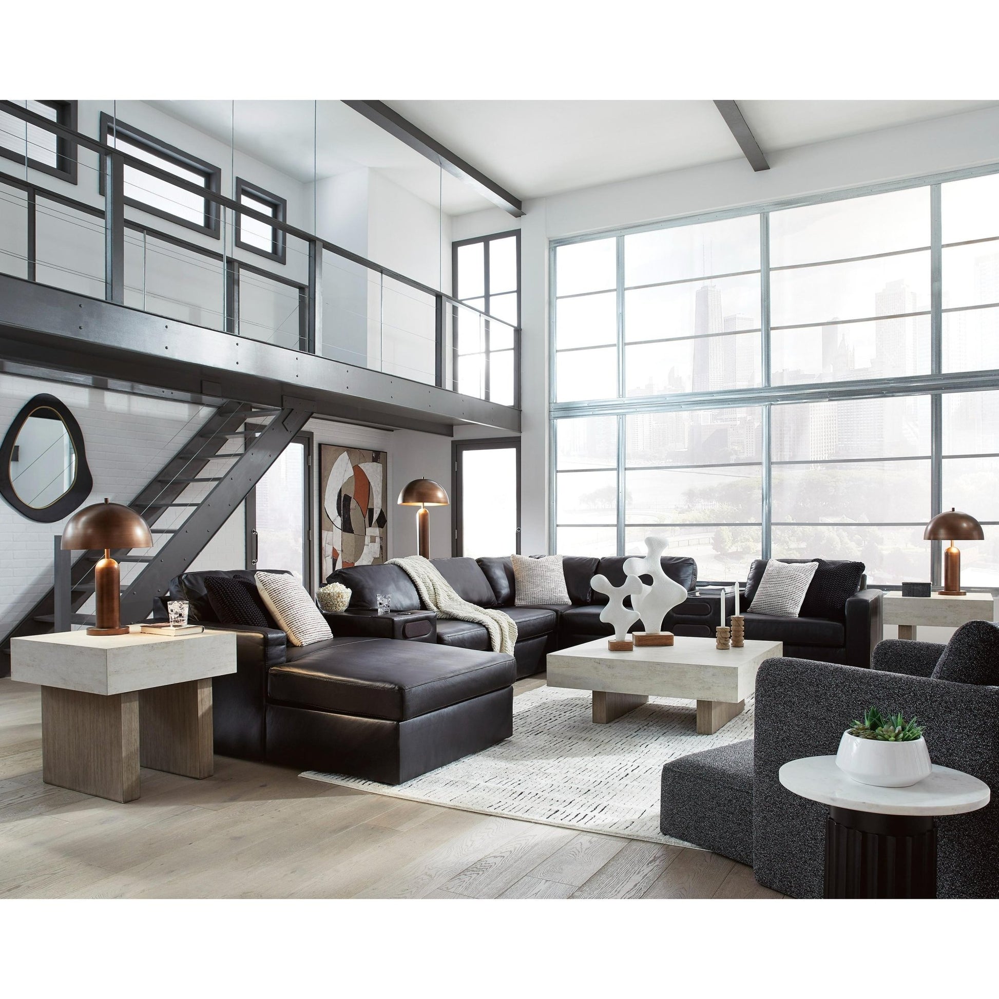Signature Design by Ashley ModMax II 74305S47 8 pc Sectional with Chaise and Audio Consoles - American Furniture of Slidell
