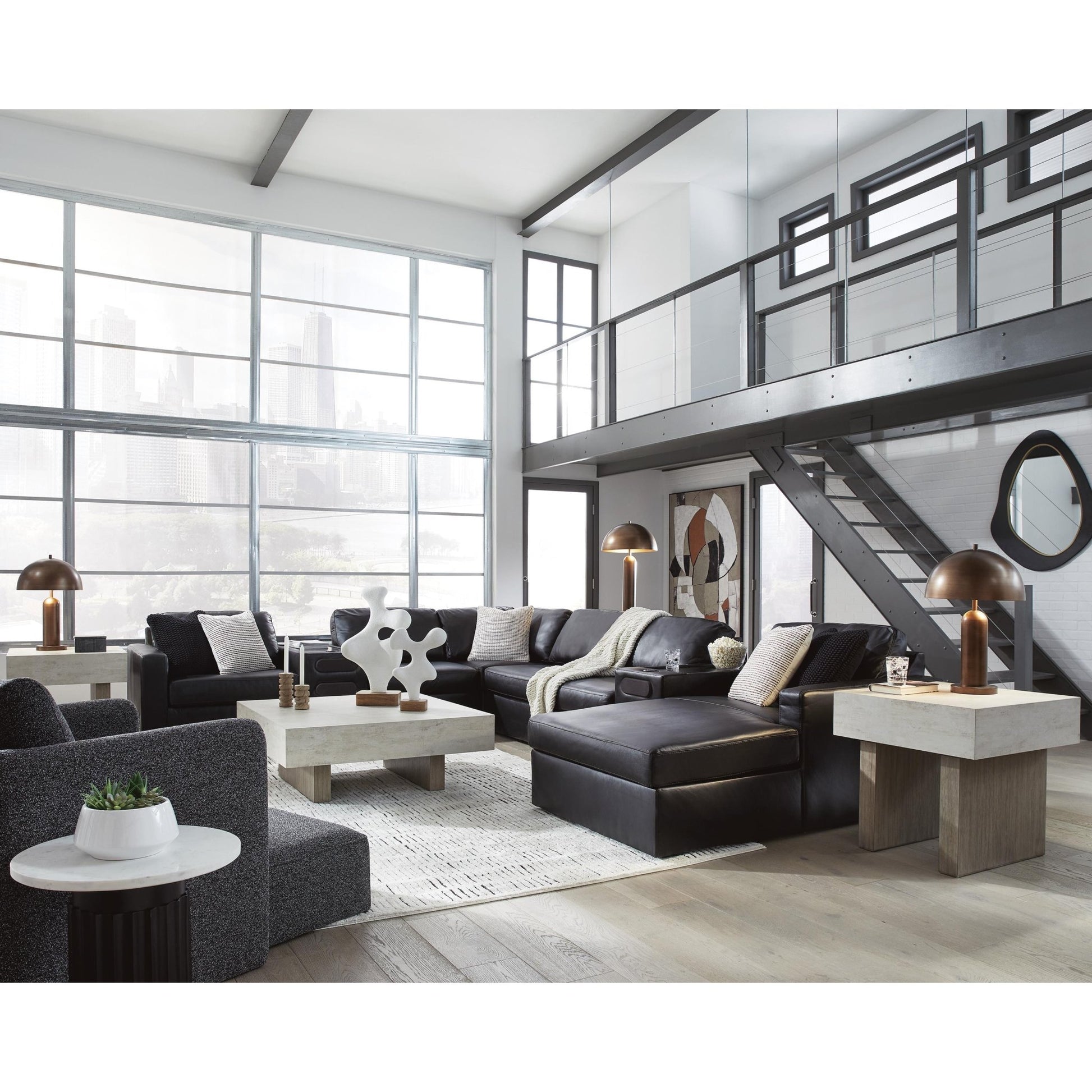Signature Design by Ashley ModMax II 74305S48 8 pc Sectional with Chaise and Audio Consoles - American Furniture of Slidell