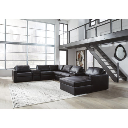 Signature Design by Ashley ModMax II 74305S48 8 pc Sectional with Chaise and Audio Consoles - American Furniture of Slidell