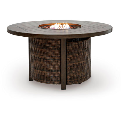 Signature Design by Ashley Monterey Point PCP760 - 776 Round Fire Pit Table - American Furniture of Slidell