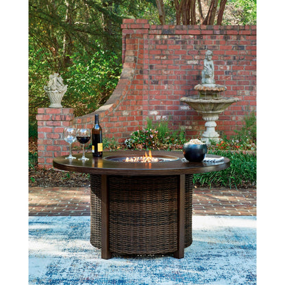 Signature Design by Ashley Monterey Point PCP760 - 776 Round Fire Pit Table - American Furniture of Slidell