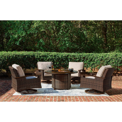 Signature Design by Ashley Monterey Point PCP760 - 776 Round Fire Pit Table - American Furniture of Slidell