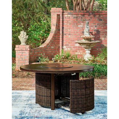 Signature Design by Ashley Monterey Point PCP760 - 776 Round Fire Pit Table - American Furniture of Slidell