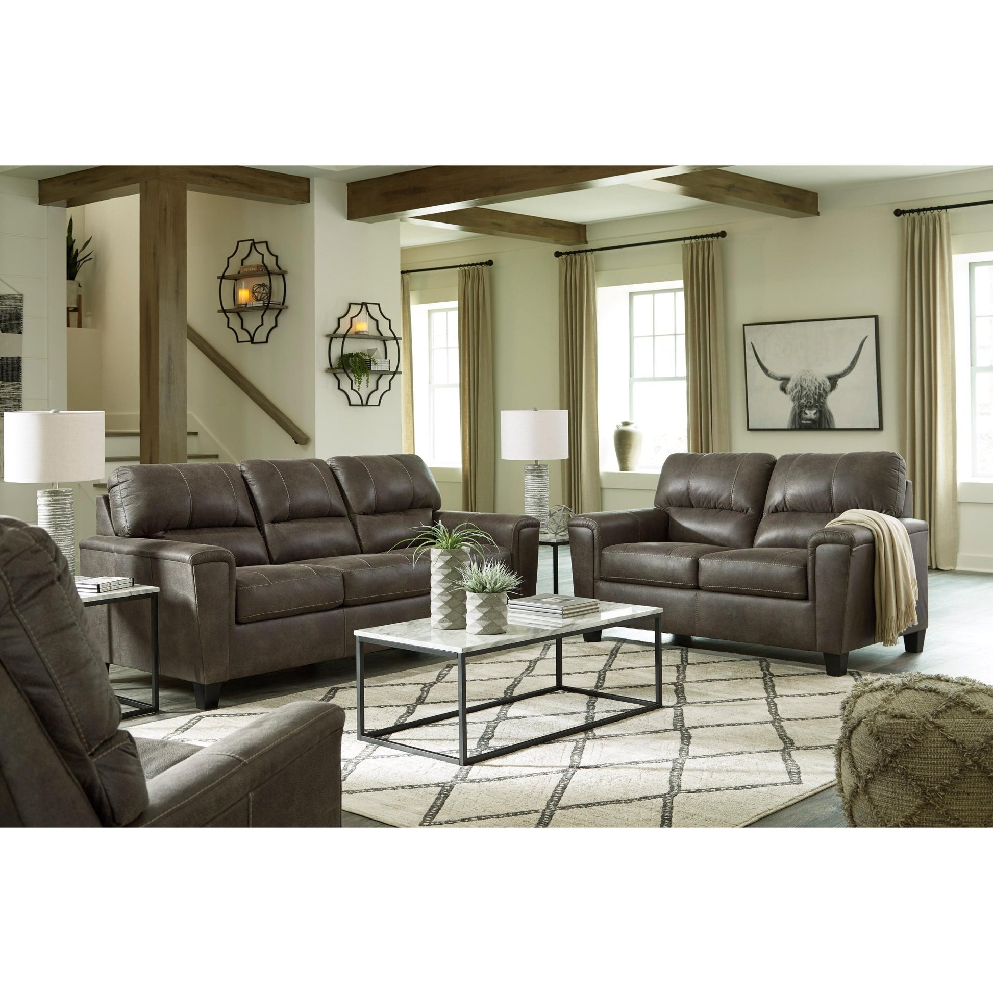 Signature Design by Ashley Navi 94002U4 3 pc Living Room Set - American Furniture of Slidell