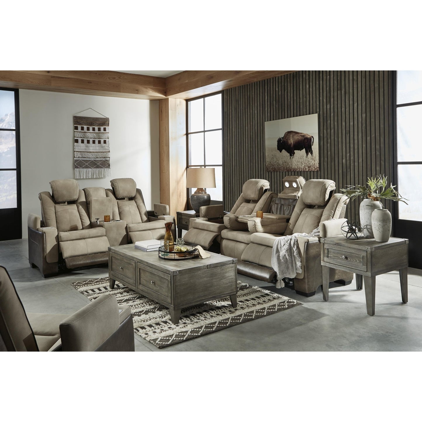 Signature Design by Ashley Next - Gen Durapella 22003U2 3 pc Power Reclining Living Room Set - American Furniture of Slidell