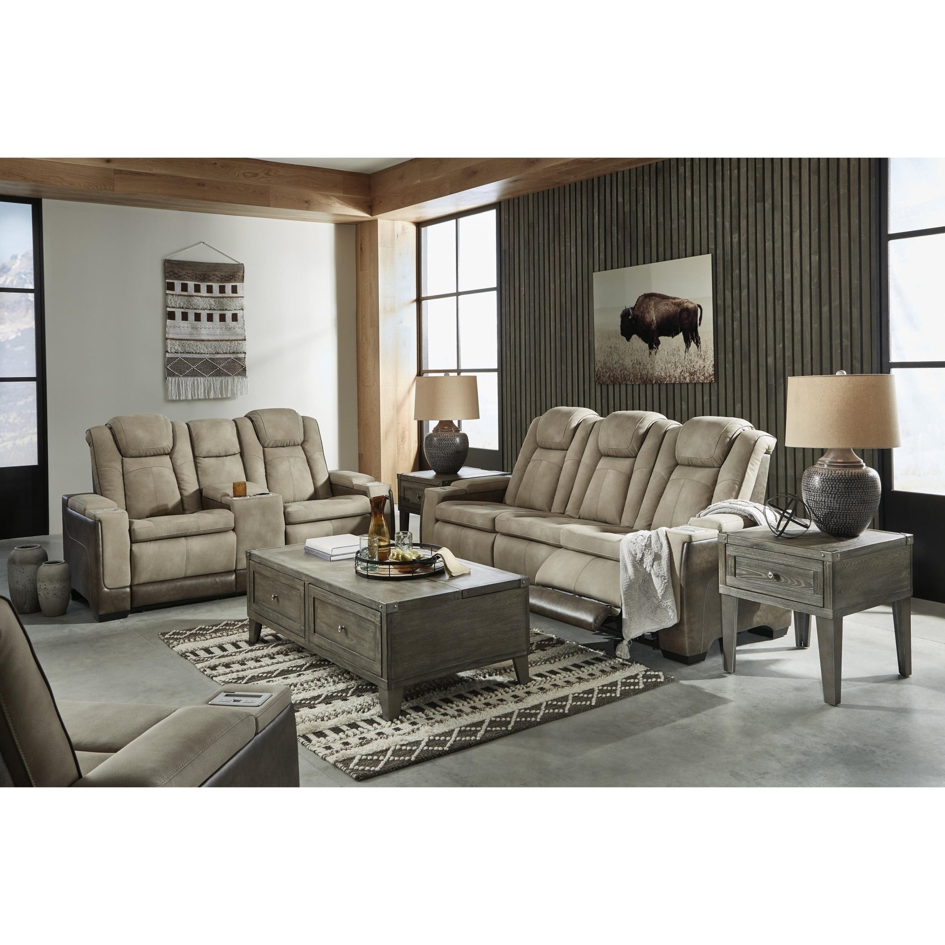 Signature Design by Ashley Next - Gen Durapella 22003U2 3 pc Power Reclining Living Room Set - American Furniture of Slidell