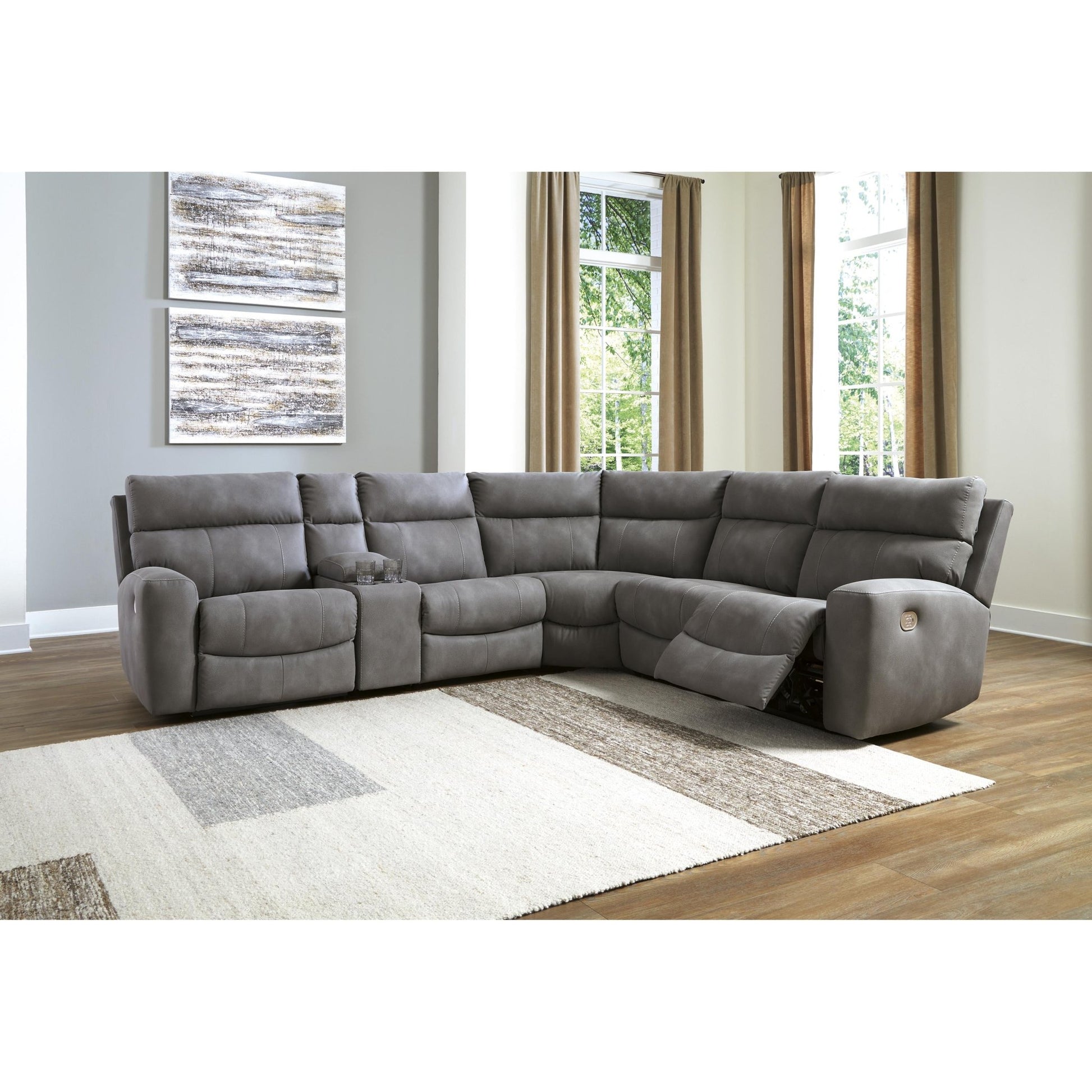 Signature Design by Ashley Next - Gen DuraPella 61003S7 6 pc Power Reclining Sectional - American Furniture of Slidell