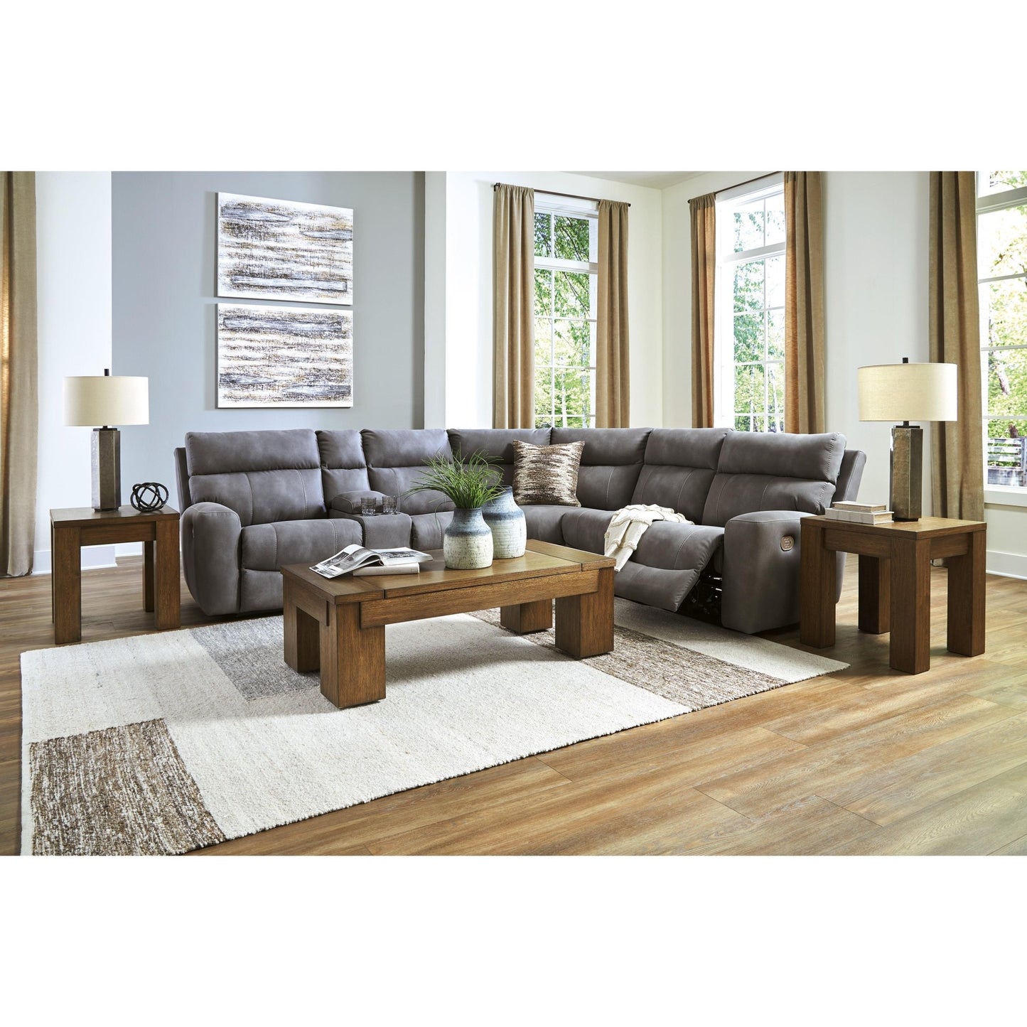 Signature Design by Ashley Next - Gen DuraPella 61003S7 6 pc Power Reclining Sectional - American Furniture of Slidell
