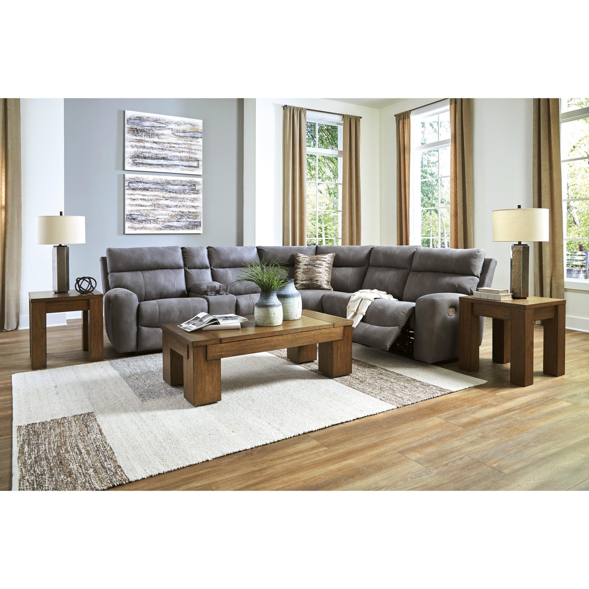 Signature Design by Ashley Next - Gen DuraPella 61003S7 6 pc Power Reclining Sectional - American Furniture of Slidell