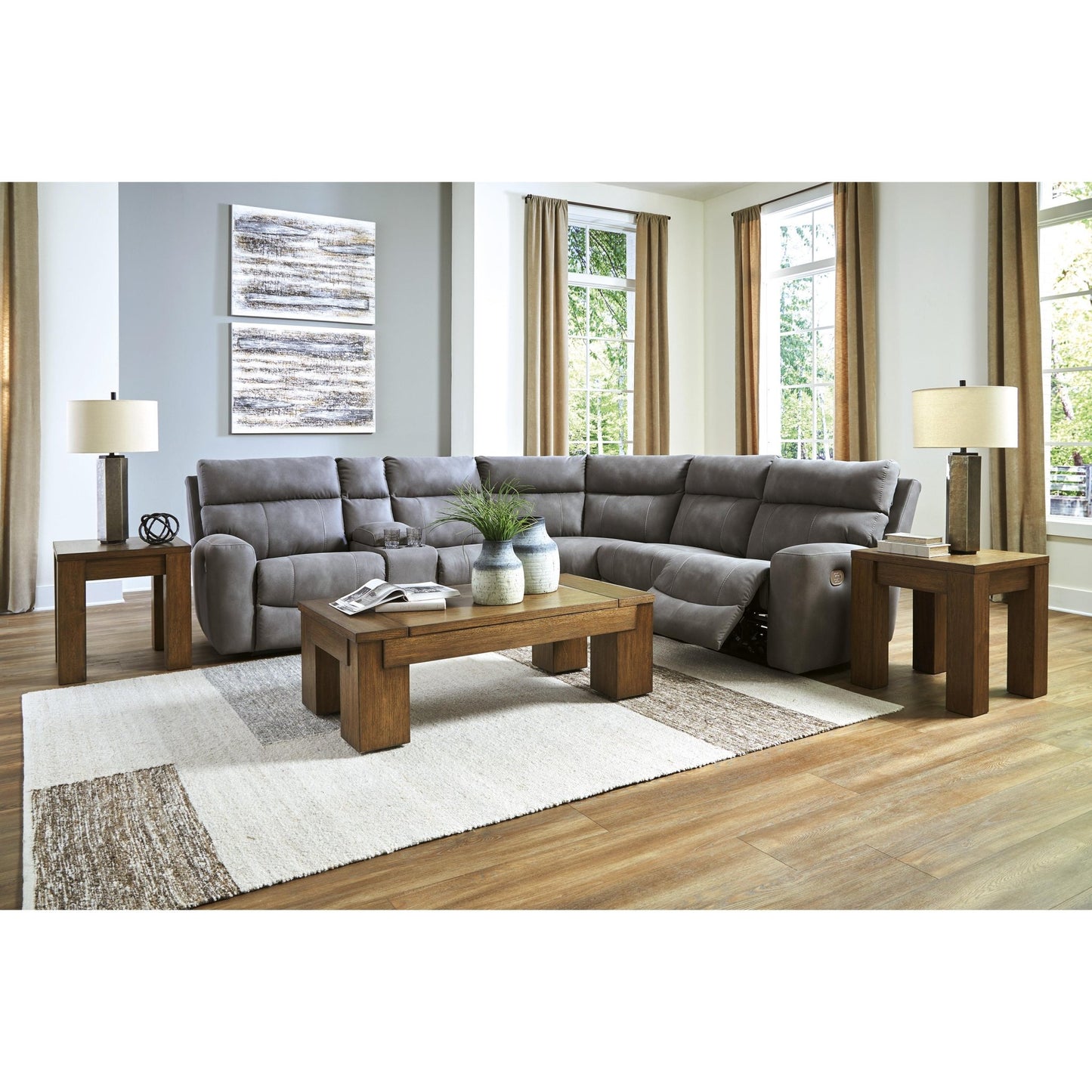 Signature Design by Ashley Next - Gen DuraPella 61003S7 6 pc Power Reclining Sectional - American Furniture of Slidell