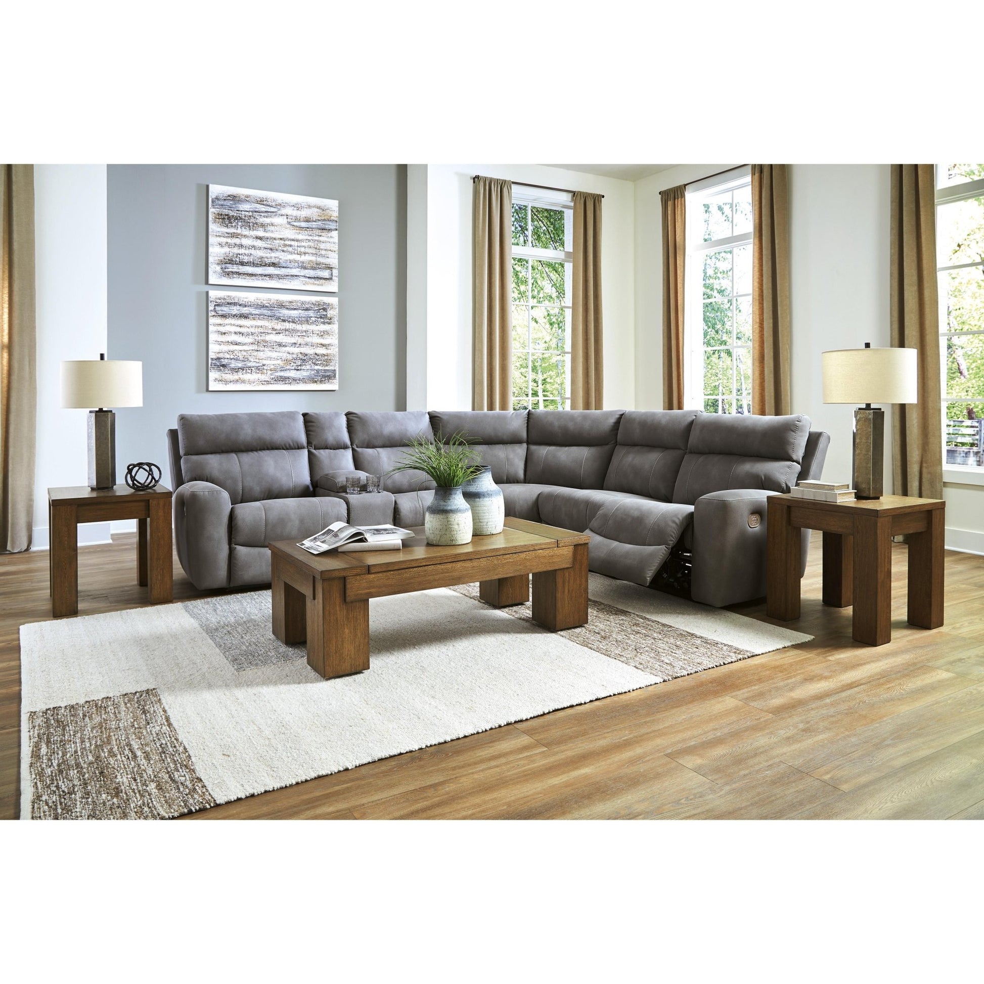 Signature Design by Ashley Next - Gen DuraPella 61003S7 6 pc Power Reclining Sectional - American Furniture of Slidell