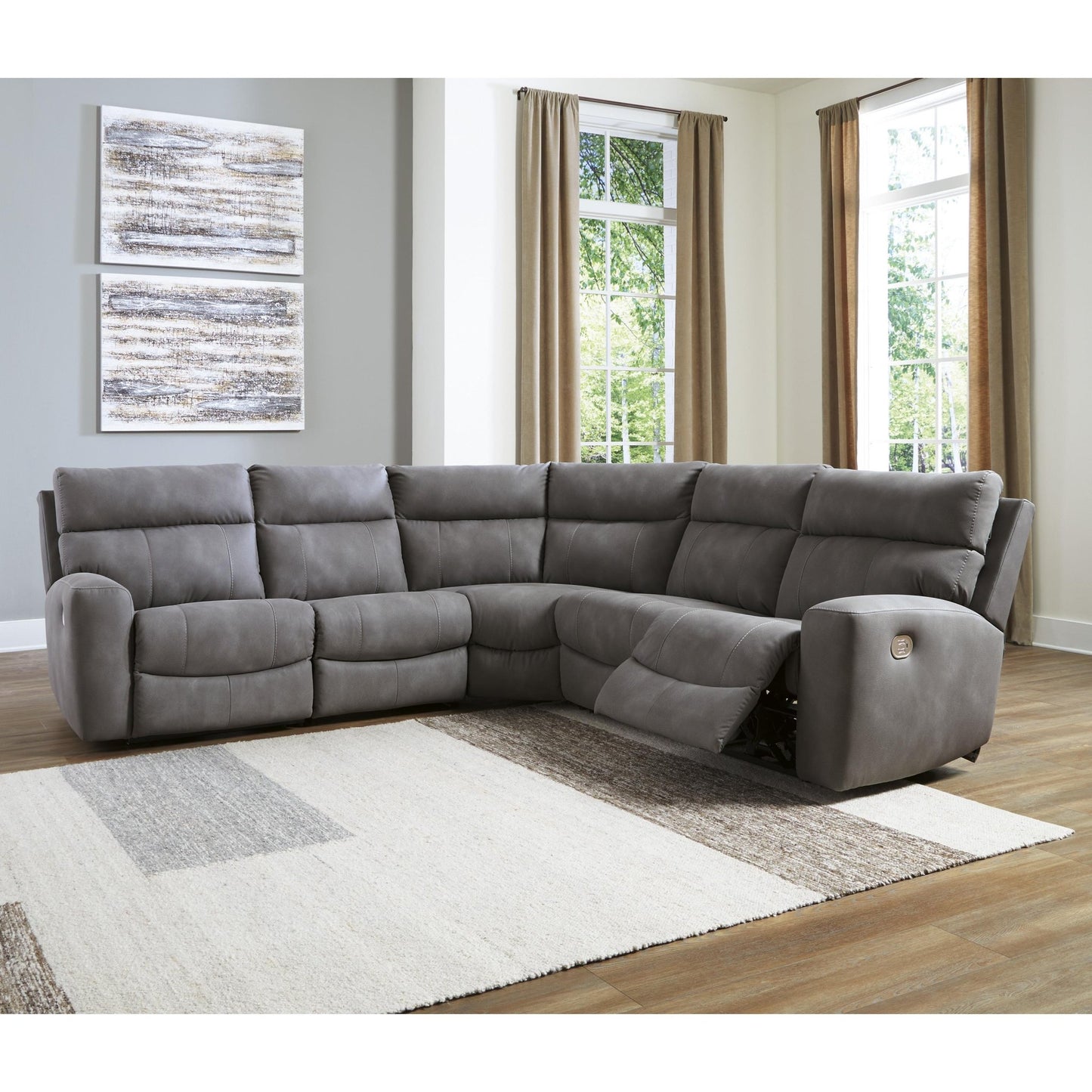 Signature Design by Ashley Next - Gen DuraPella 61003S8 5 pc Power Reclining Sectional - American Furniture of Slidell