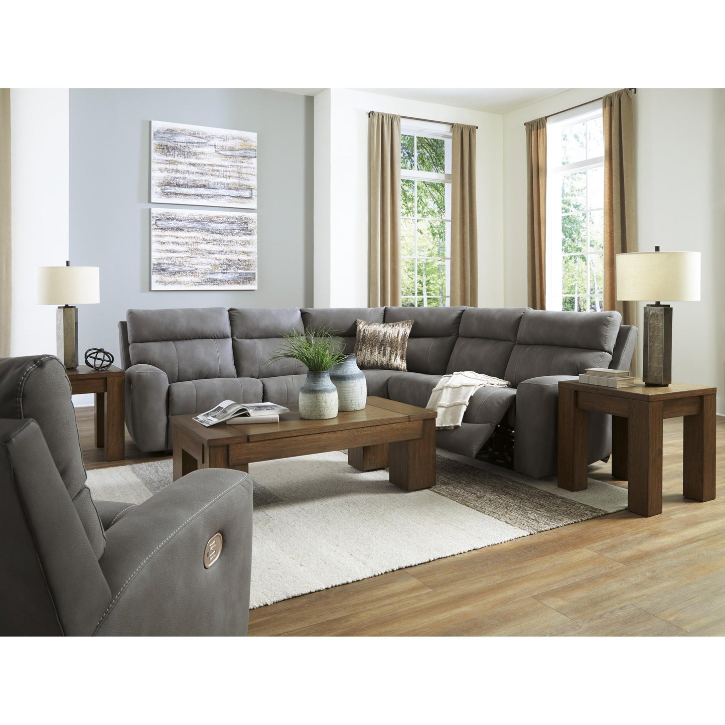 Signature Design by Ashley Next - Gen DuraPella 61003S8 5 pc Power Reclining Sectional - American Furniture of Slidell
