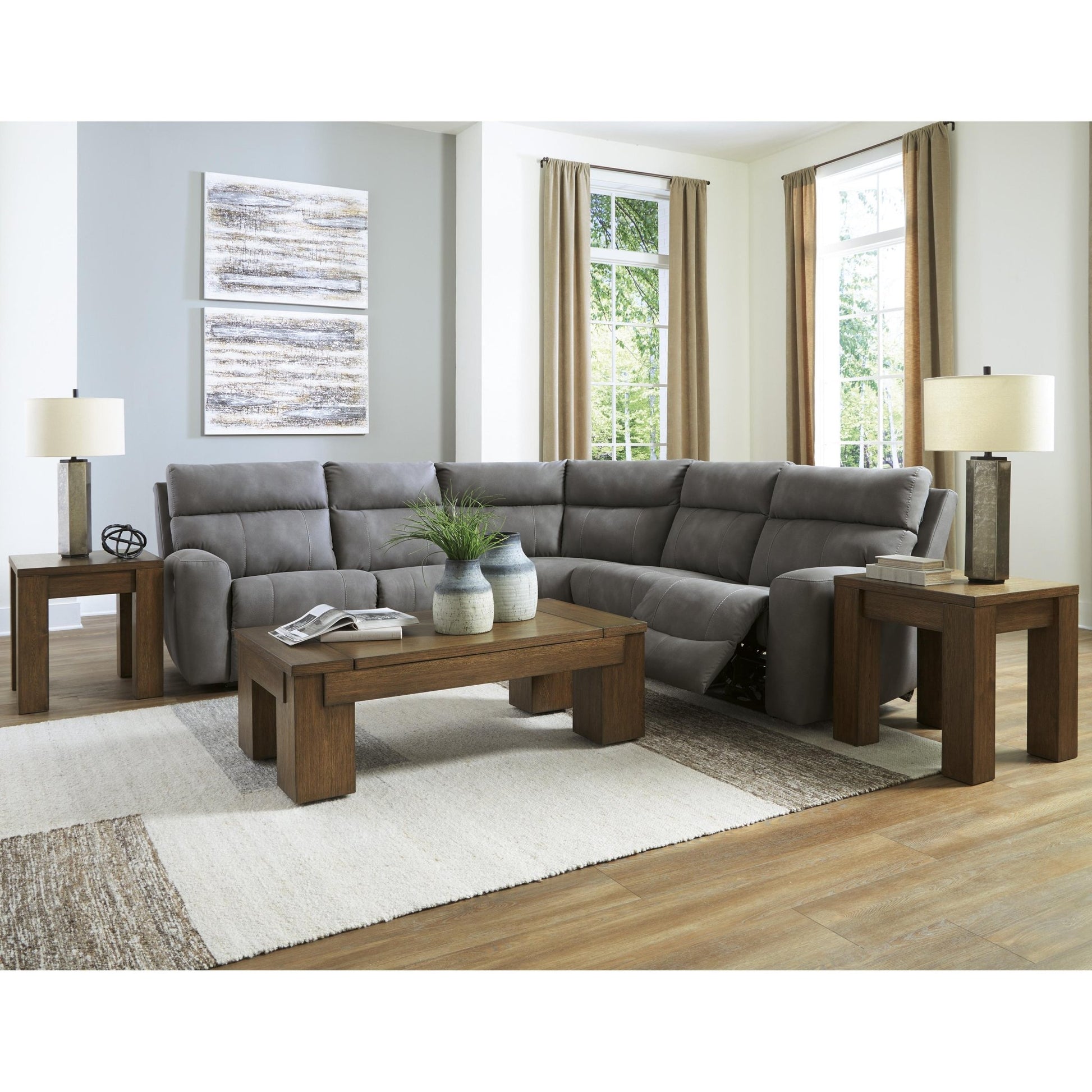 Signature Design by Ashley Next - Gen DuraPella 61003S8 5 pc Power Reclining Sectional - American Furniture of Slidell