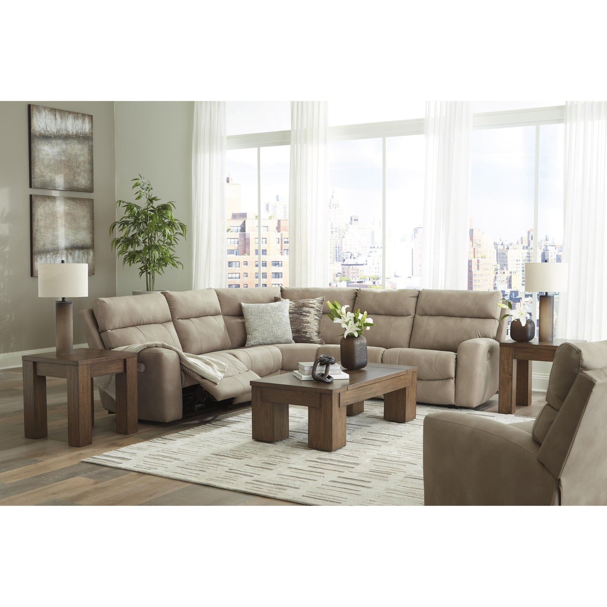 Signature Design by Ashley Next - Gen DuraPella 61004S6 5 pc Power Reclining Sectional - American Furniture of Slidell