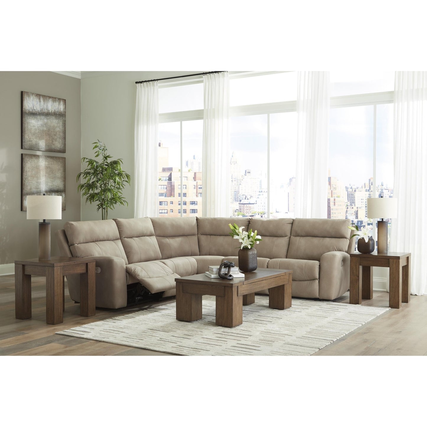 Signature Design by Ashley Next - Gen DuraPella 61004S6 5 pc Power Reclining Sectional - American Furniture of Slidell
