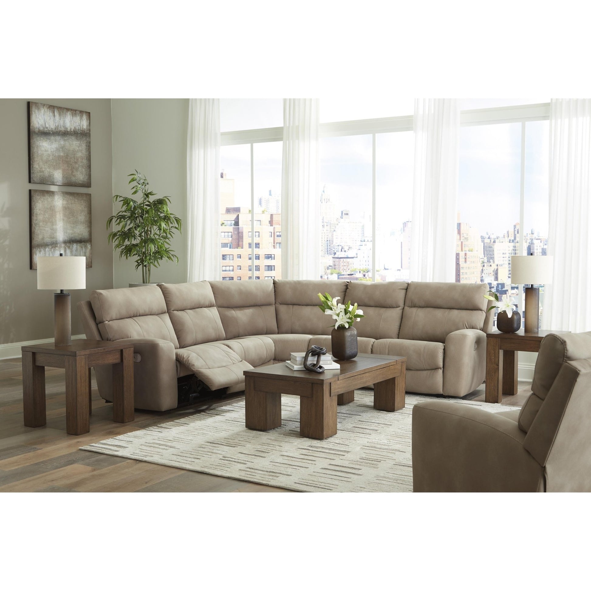 Signature Design by Ashley Next - Gen DuraPella 61004S6 5 pc Power Reclining Sectional - American Furniture of Slidell
