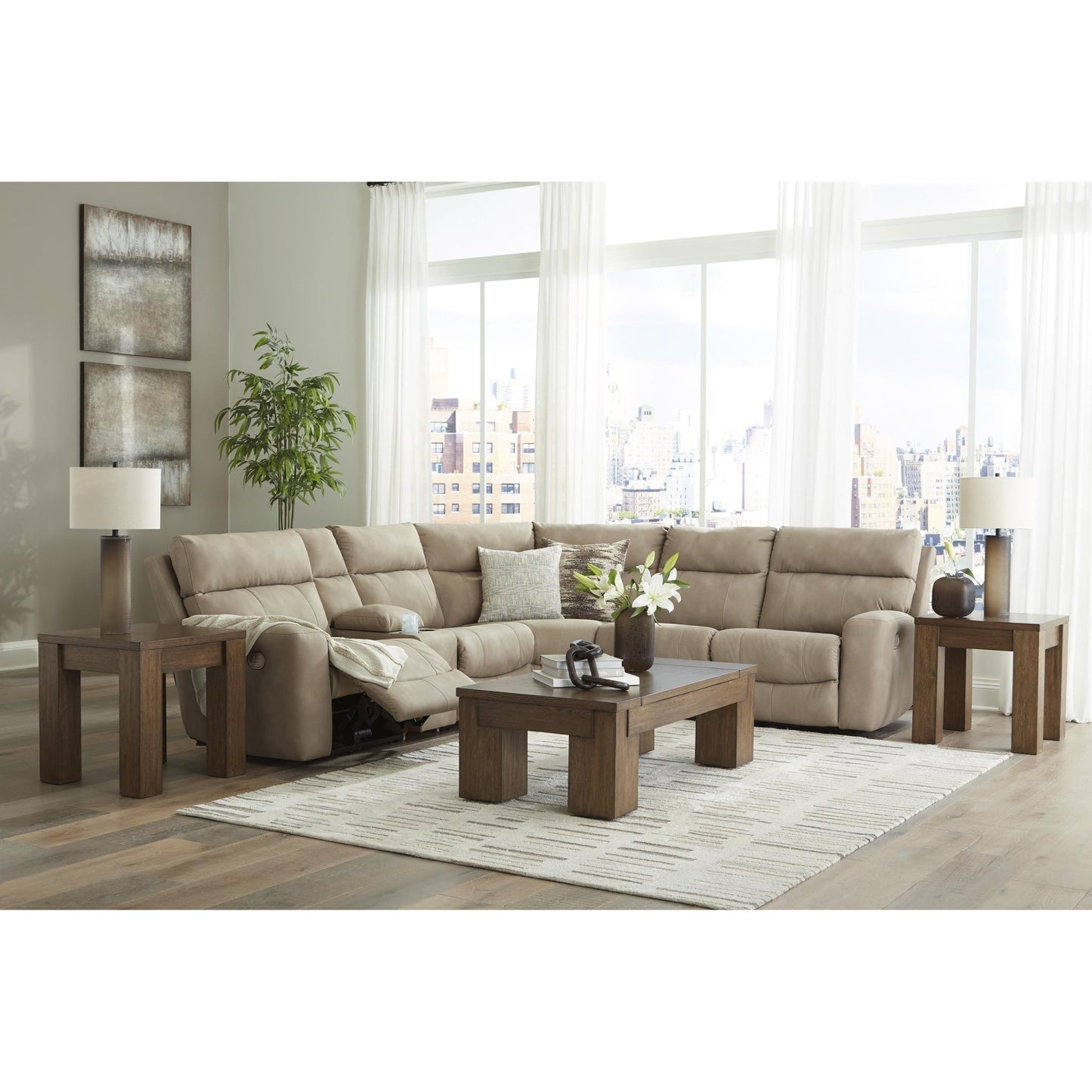 Signature Design by Ashley Next - Gen DuraPella 61004S7 6 pc Power Reclining Sectional - American Furniture of Slidell