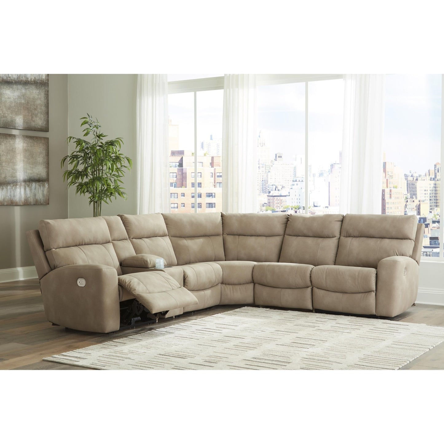 Signature Design by Ashley Next - Gen DuraPella 61004S7 6 pc Power Reclining Sectional - American Furniture of Slidell