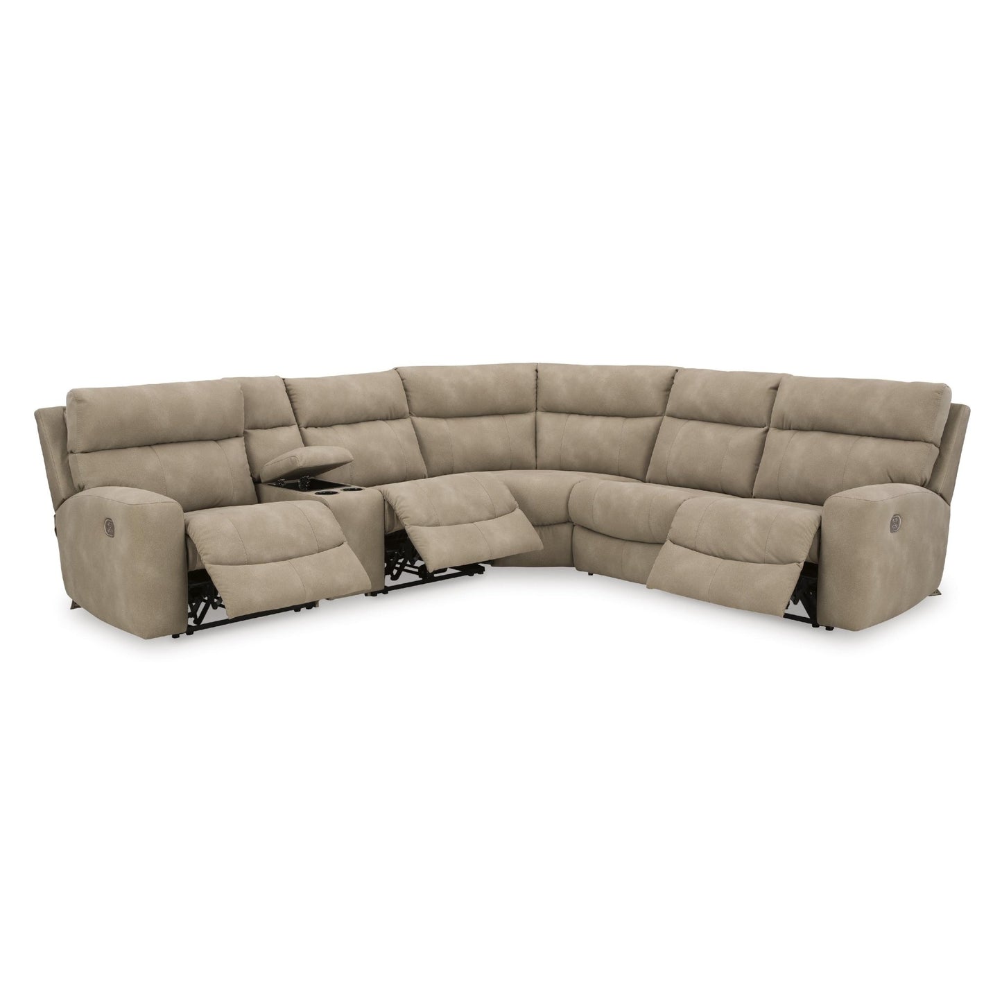 Signature Design by Ashley Next - Gen DuraPella 61004S7 6 pc Power Reclining Sectional - American Furniture of Slidell