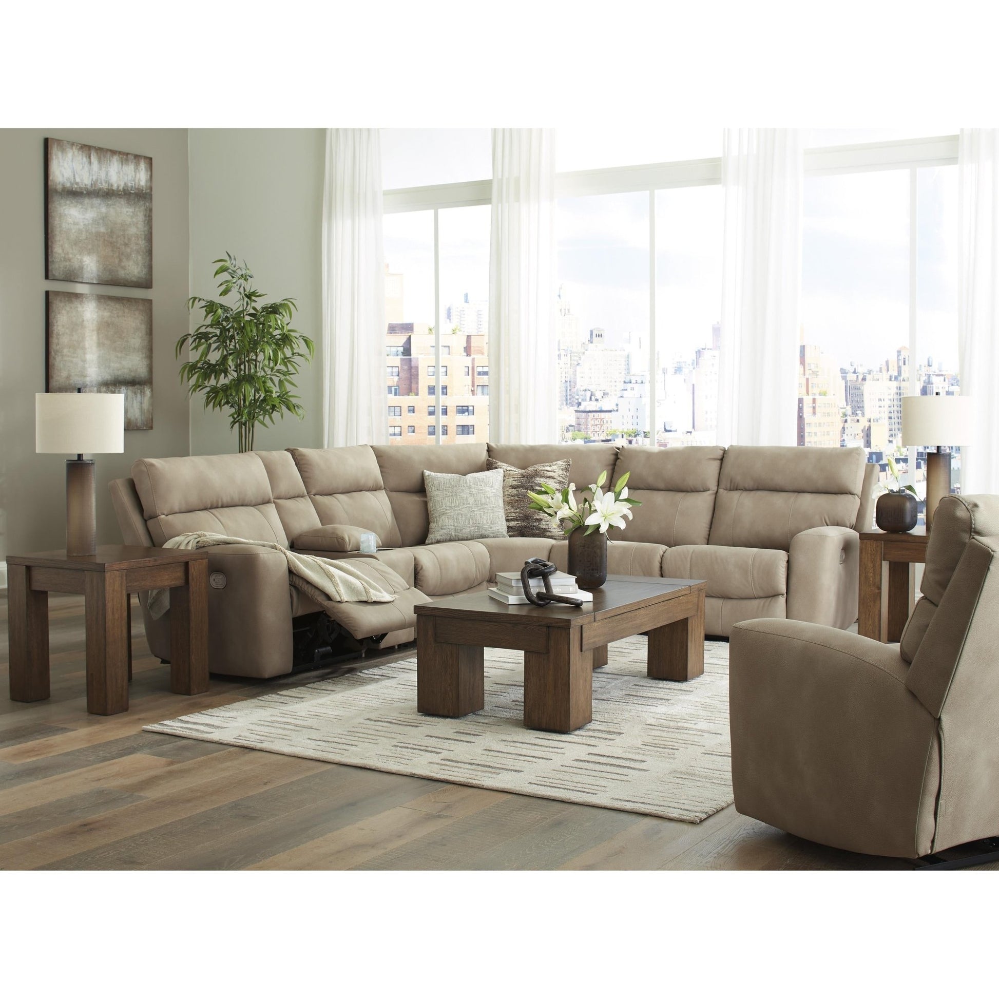 Signature Design by Ashley Next - Gen DuraPella 61004S7 6 pc Power Reclining Sectional - American Furniture of Slidell