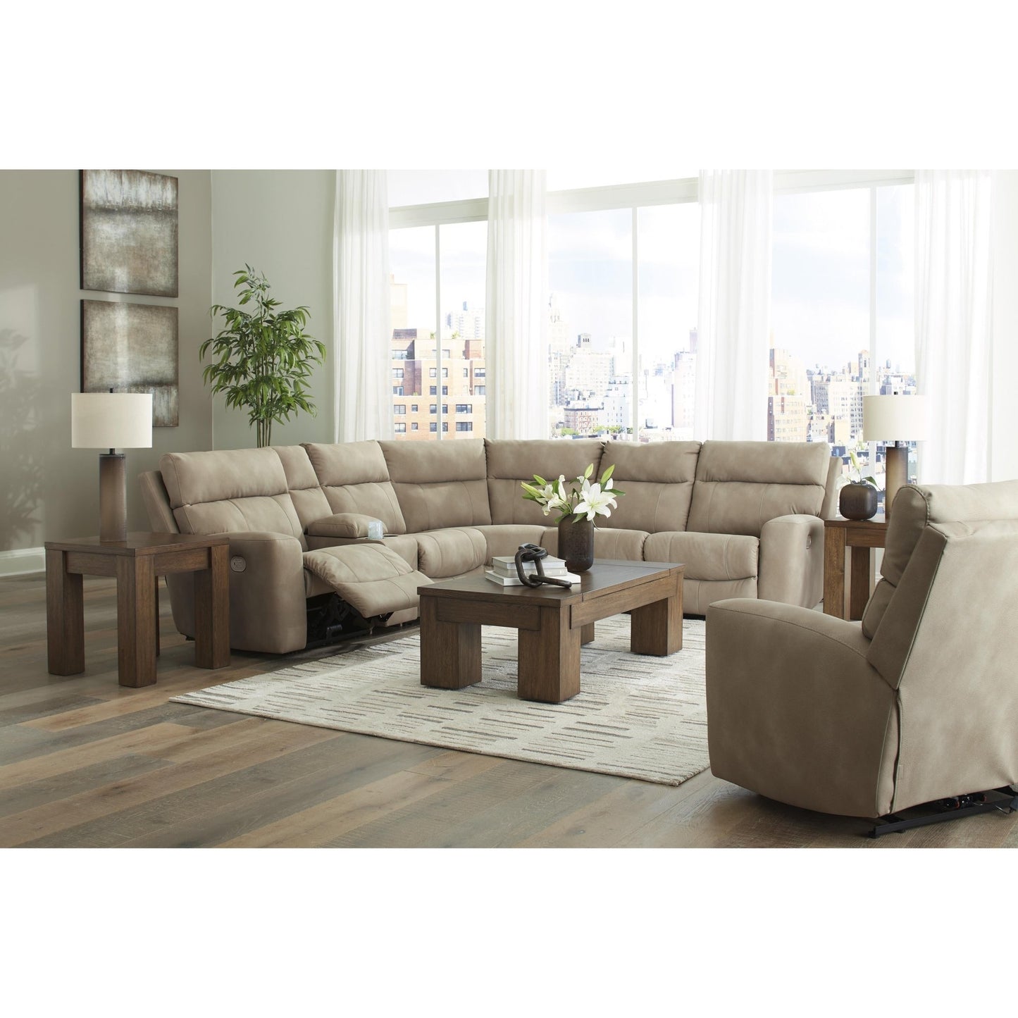 Signature Design by Ashley Next - Gen DuraPella 61004S7 6 pc Power Reclining Sectional - American Furniture of Slidell