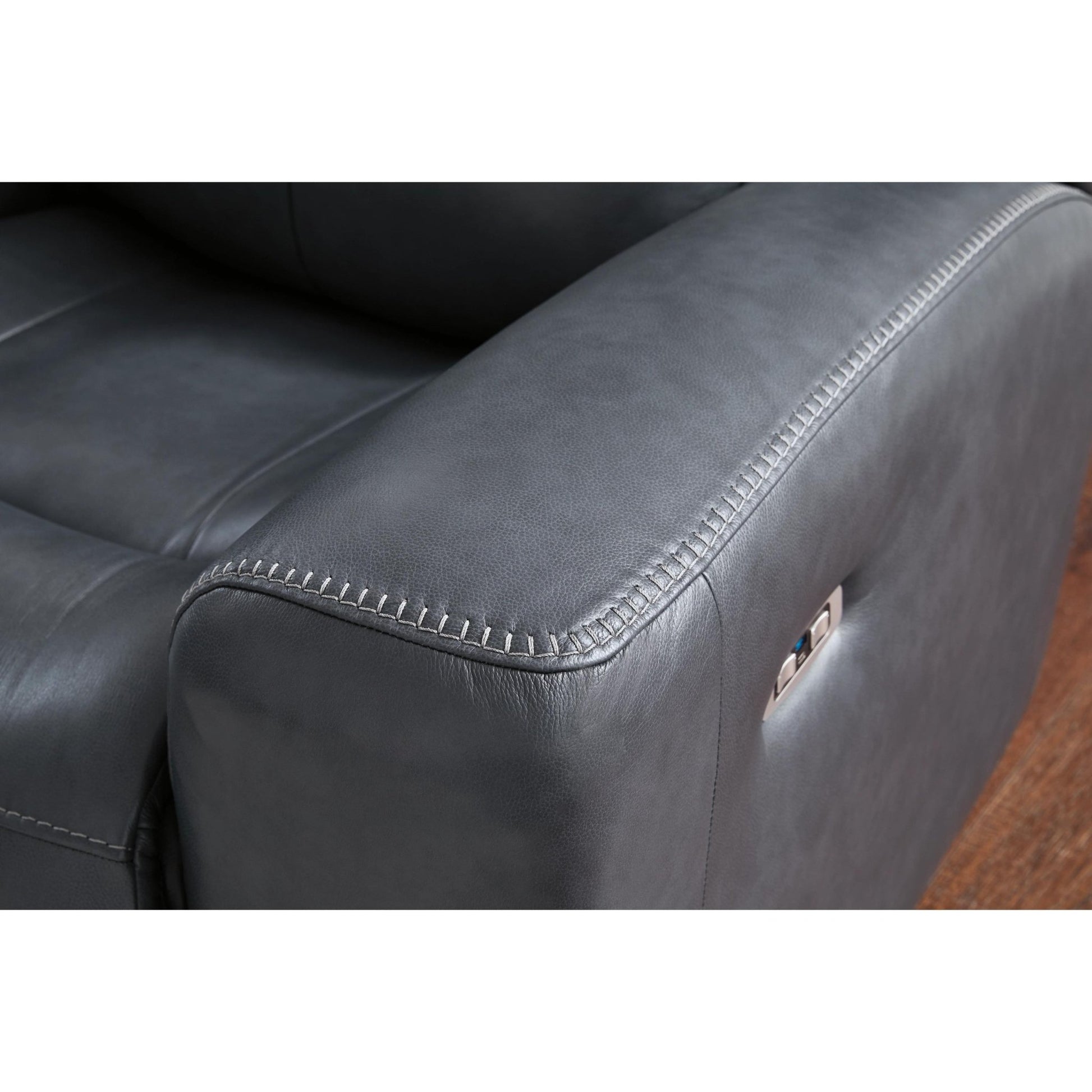 Signature Design by Ashley Next Move Power Reclining Leather Match Loveseat with Console PCU1210018 - American Furniture of Slidell