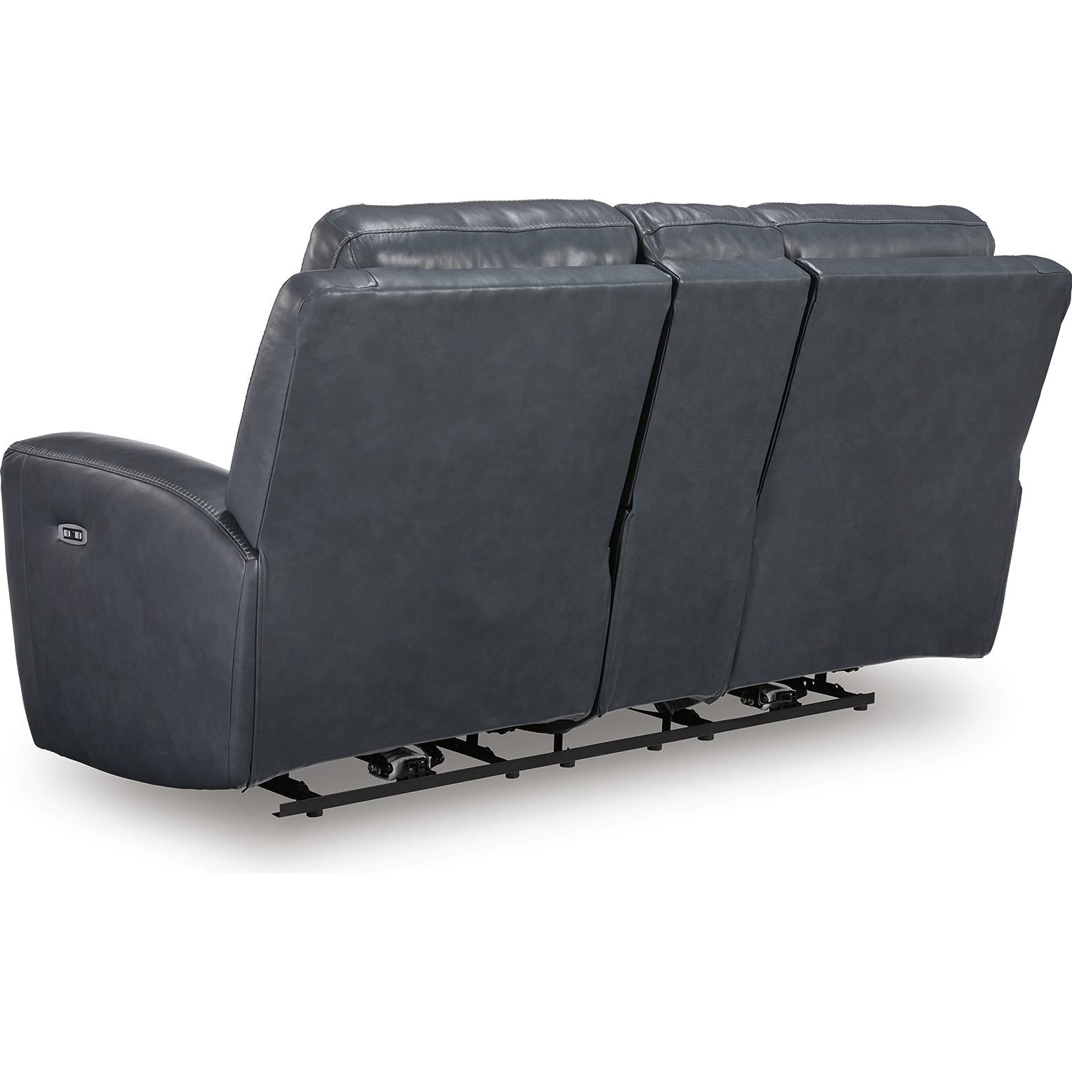 Signature Design by Ashley Next Move Power Reclining Leather Match Loveseat with Console PCU1210018 - American Furniture of Slidell