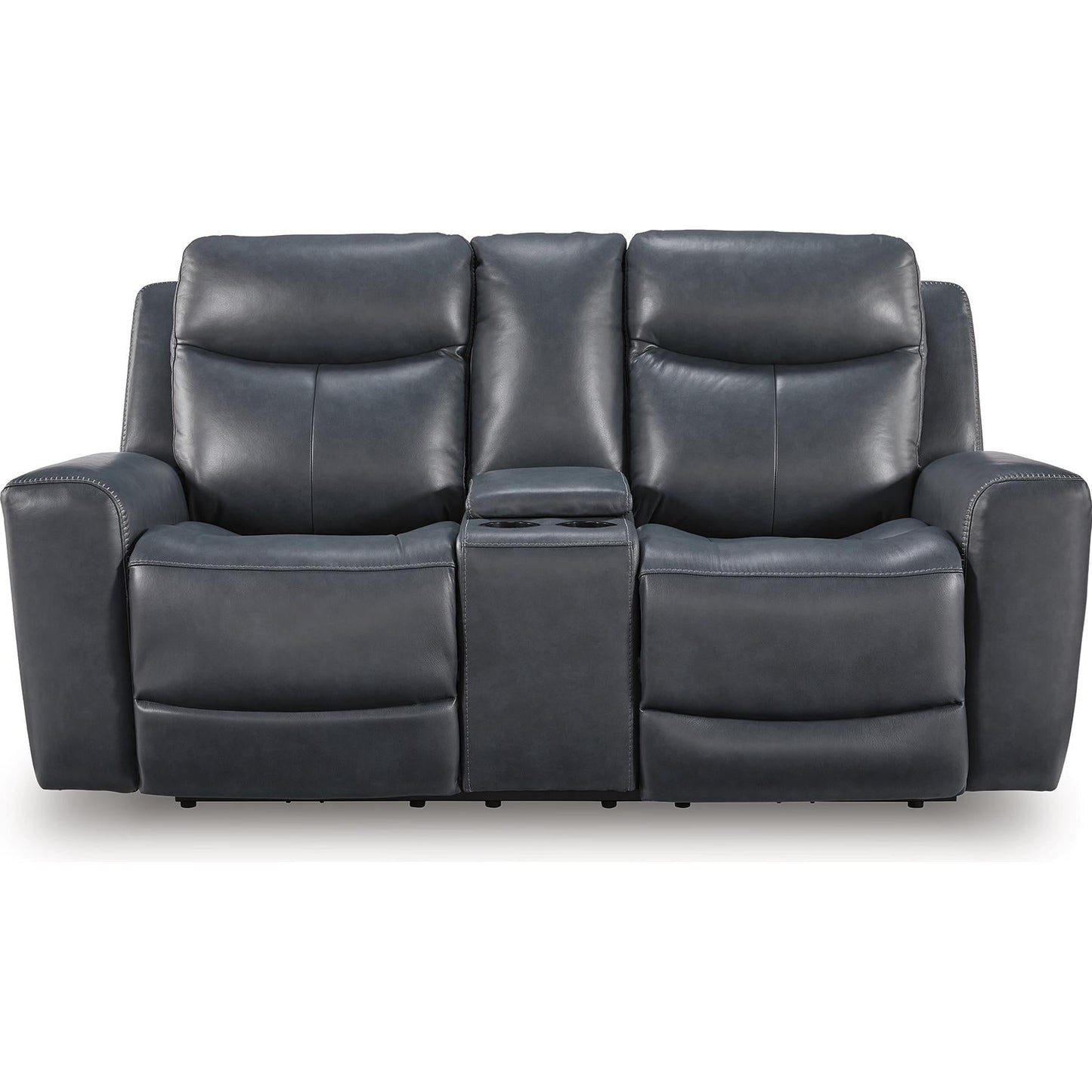 Signature Design by Ashley Next Move Power Reclining Leather Match Loveseat with Console PCU1210018 - American Furniture of Slidell