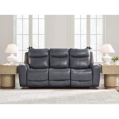 Signature Design by Ashley Next Move Power Reclining Leather Match Sofa PCU1210015 - American Furniture of Slidell