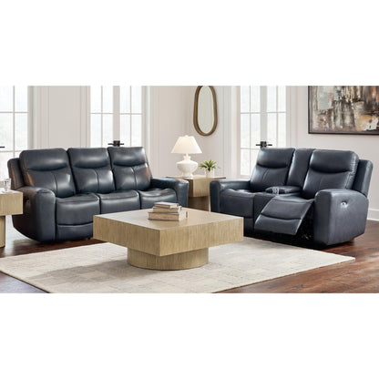 Signature Design by Ashley Next Move Power Reclining Leather Match Sofa PCU1210015 - American Furniture of Slidell