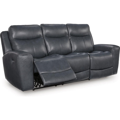 Signature Design by Ashley Next Move Power Reclining Leather Match Sofa PCU1210015 - American Furniture of Slidell