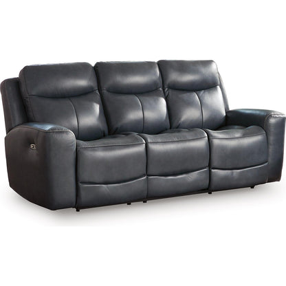 Signature Design by Ashley Next Move Power Reclining Leather Match Sofa PCU1210015 - American Furniture of Slidell