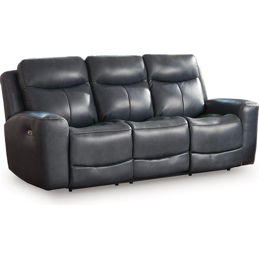 Signature Design by Ashley Next Move Power Reclining Leather Match Sofa PCU1210015 - American Furniture of Slidell