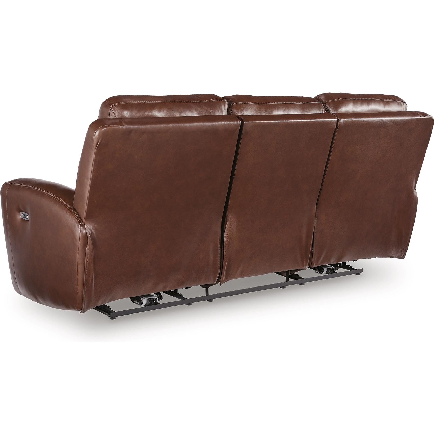 Signature Design by Ashley Next Move Power Reclining Leather Match Sofa PCU1210215 - American Furniture of Slidell